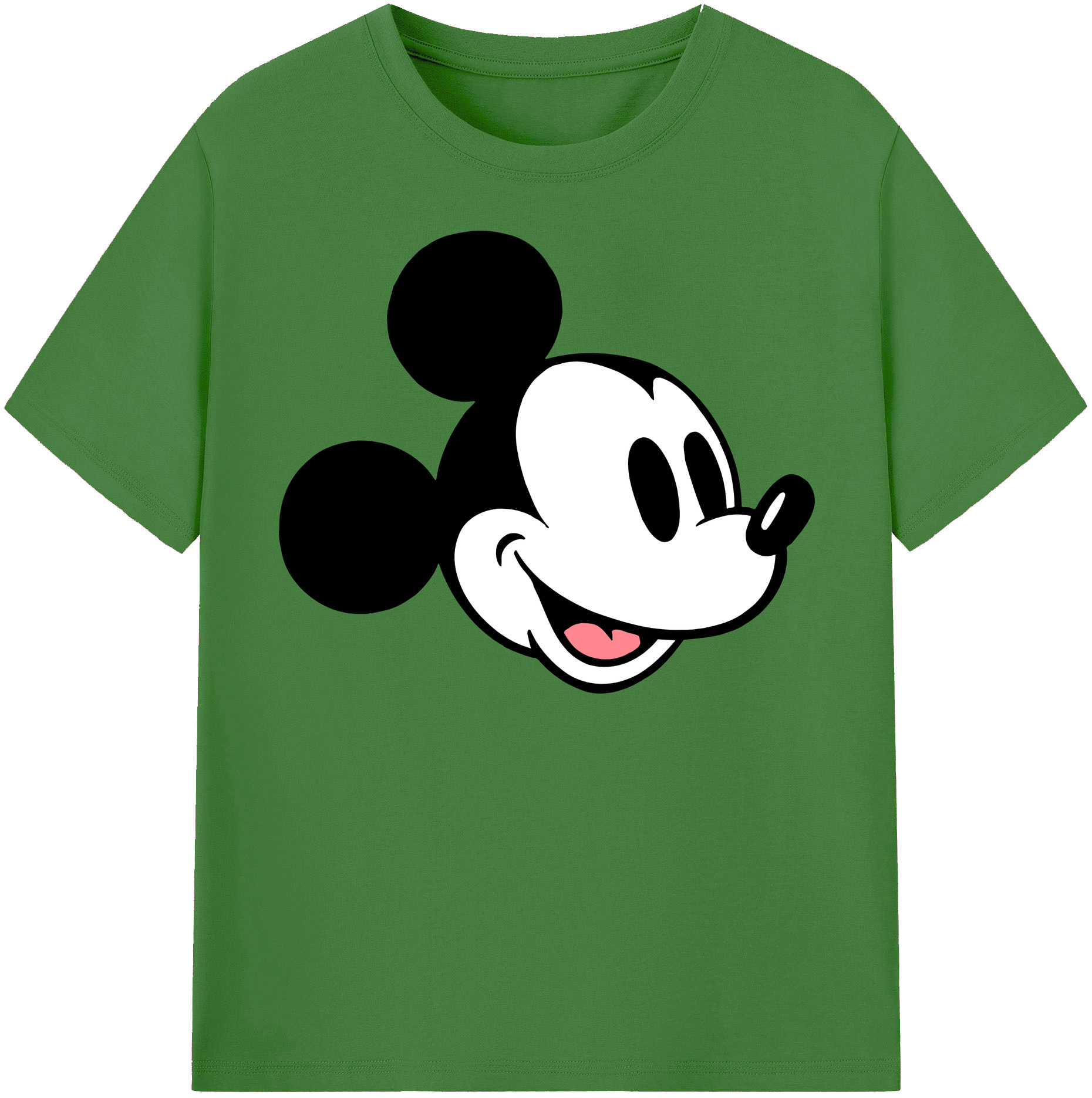 （画像用） ミッキーマウス Mickey Mouse レディースカジュアルプリントTシャツ（綿100％）